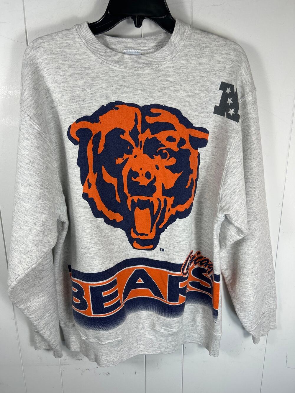 Salem Sportswear Vintage 1990s Chicago Bears NFL Sweatshirt in Heather Gray Sz L